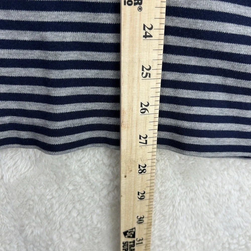 Polo Ralph Lauren Polo Shirt Men's L Gray/Blue Striped Stretchy Soft Check Meas.